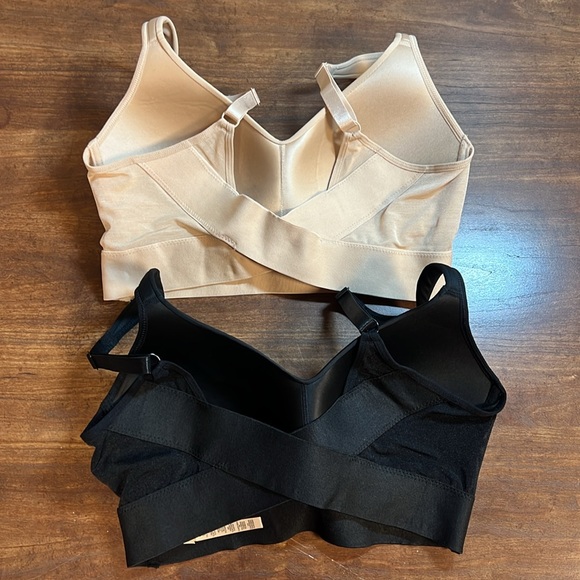 RHONDA SHEAR Crisscross Wire-free 2pk Bras NIP - Picture 2 of 6